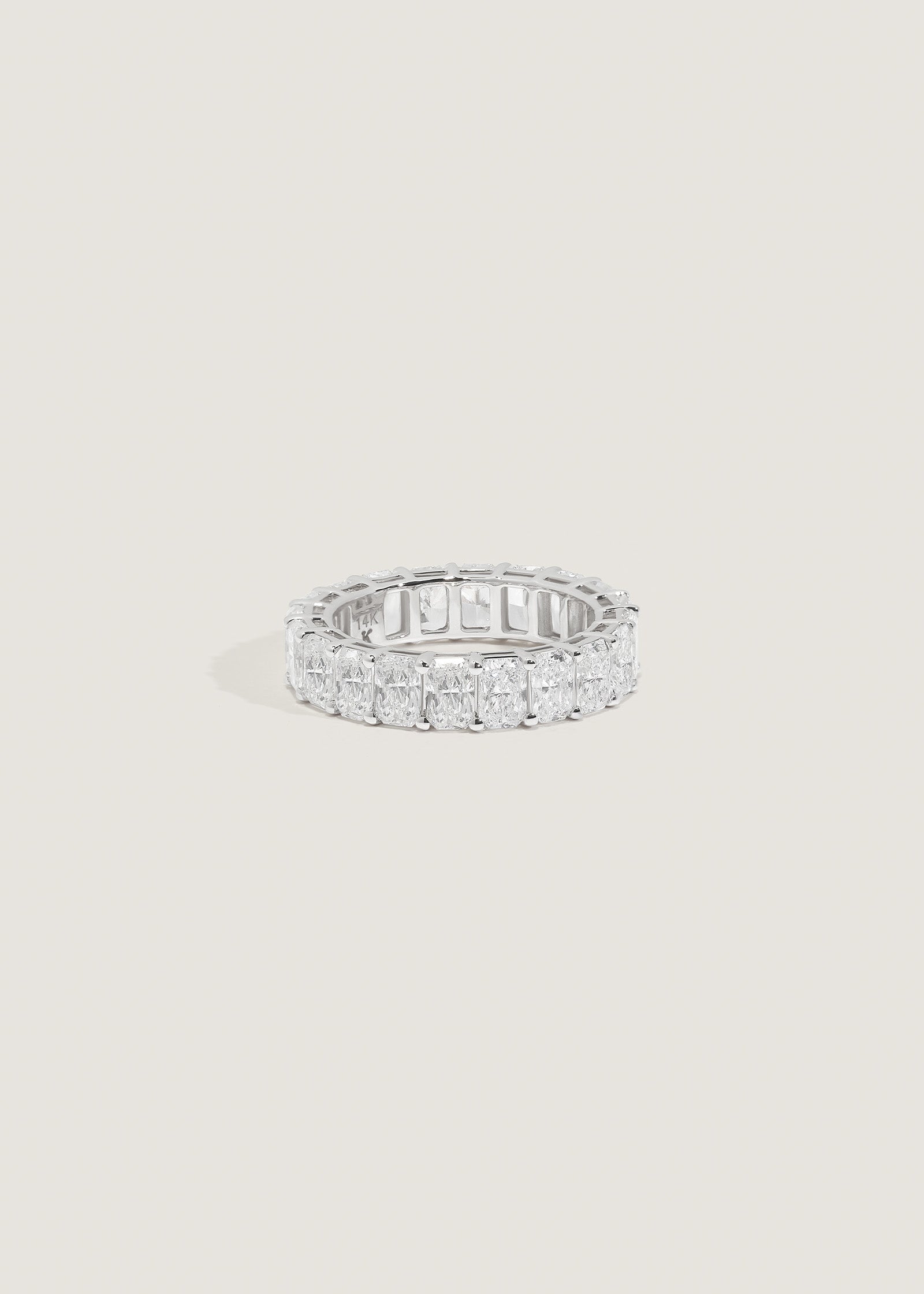 0.25 TCW Round Shaped Half Eternity Lab Grown Diamond Wedding Band